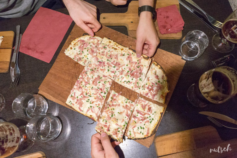 Tarte Flambée ail-ciboulette, La Fignette Strasbourg