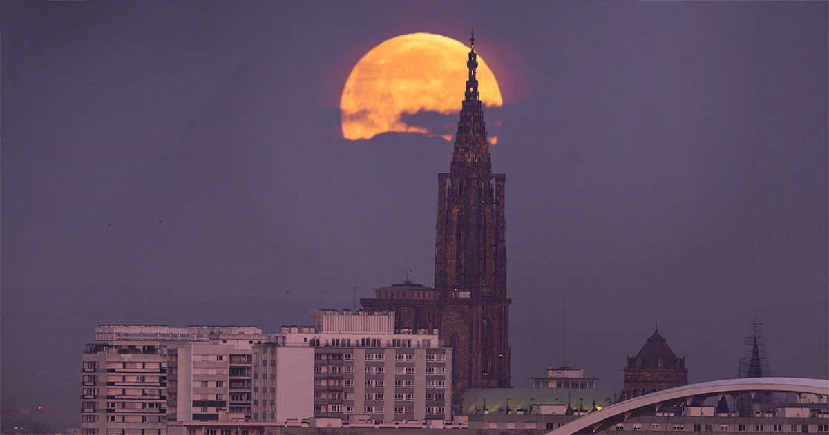 Super-Lune Cathedrale Strasbourg