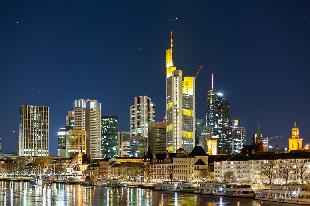 Skyline de Francfort, de nuit