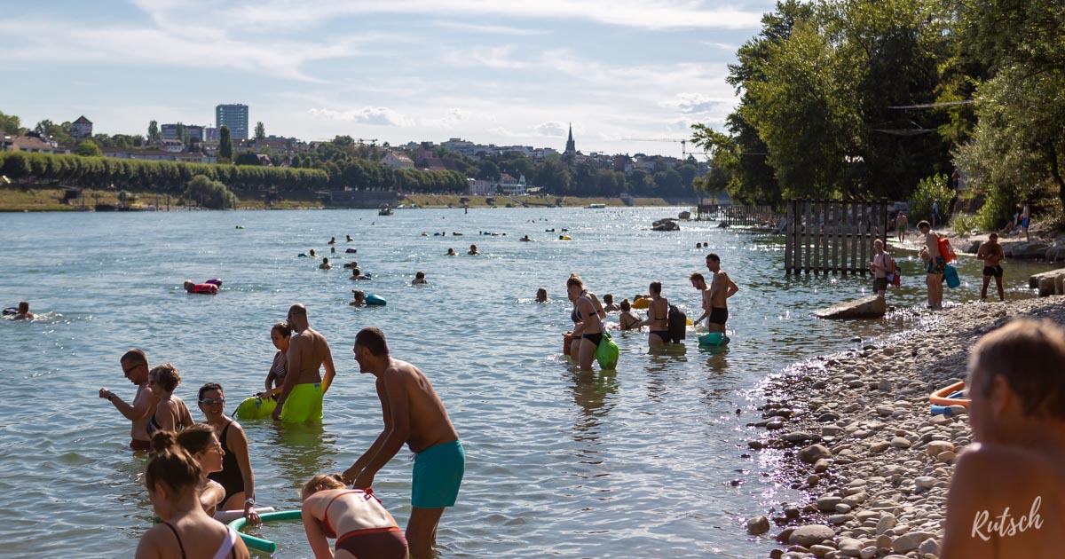 âle baignade dans le Rhin