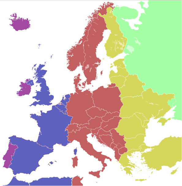 Fuseaux horaires Europe