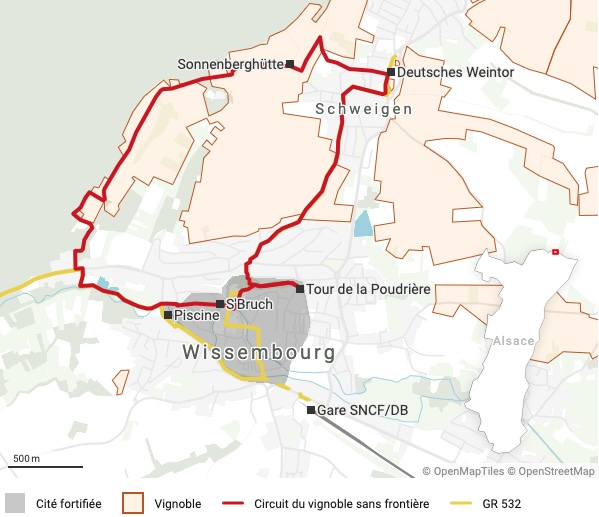 Wissembourg circuit du vignoble sans frontière