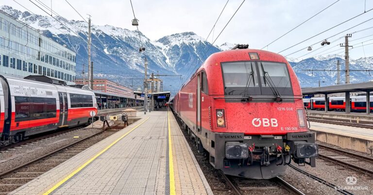 Train ÖBB en gare d'Innsbruck