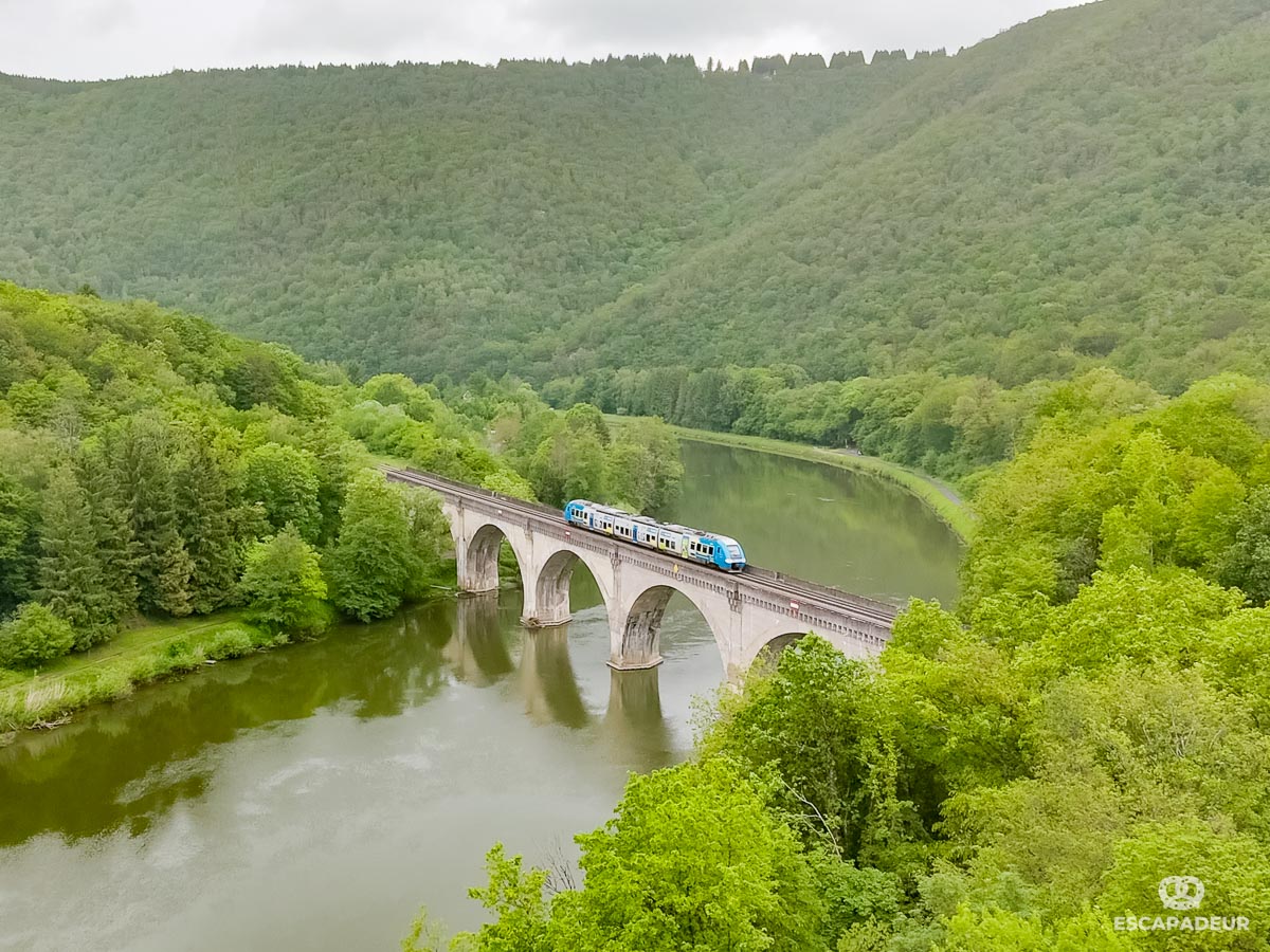 Viaduc d'Anchamps avec train TER
