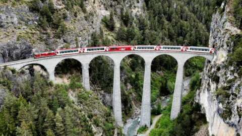 Viaduc de Landwasser avec le Glacier Express - Photo Kalyan Mukherjee