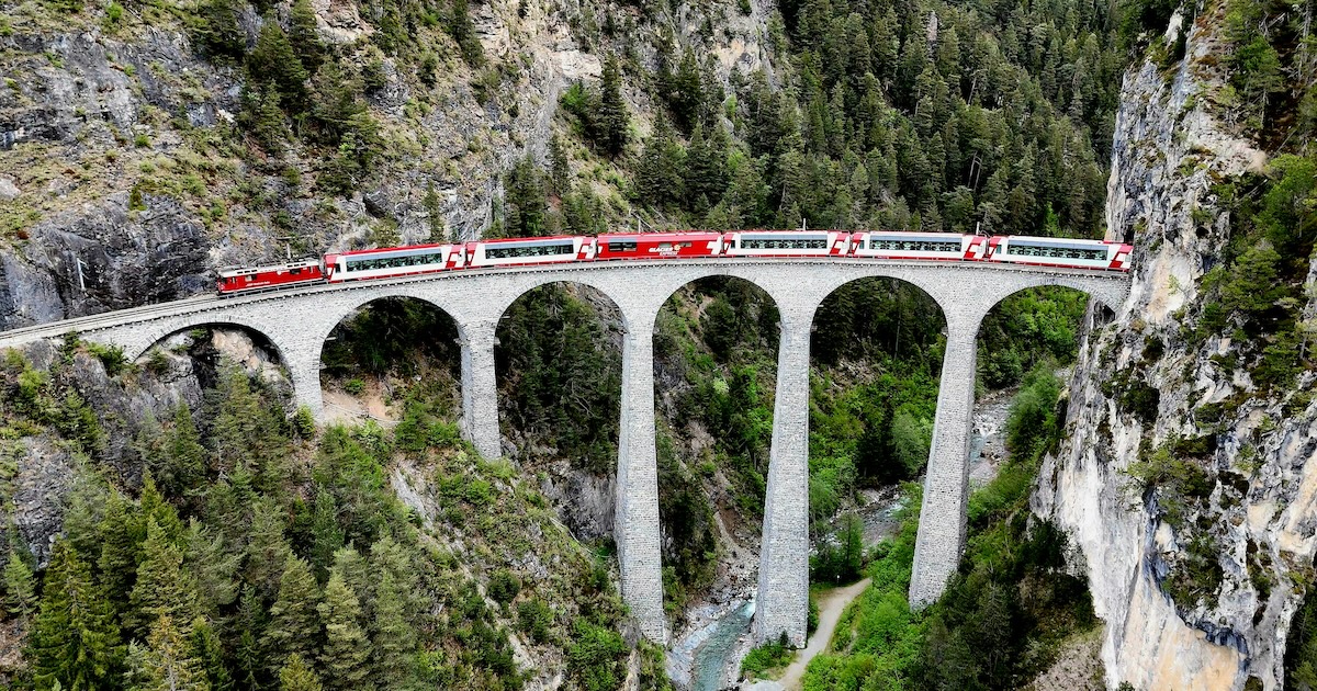 Viaduc de Landwasser avec le Glacier Express - Photo Kalyan Mukherjee
