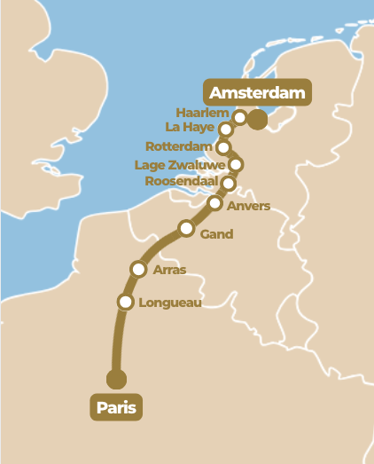 Carte - GoVolta - Paris Amsterdam